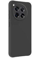 NoXx Hoes Geschikt voor OnePlus 12 Hoesje Cover Siliconen Back Case Hoes - Zwart - 2x