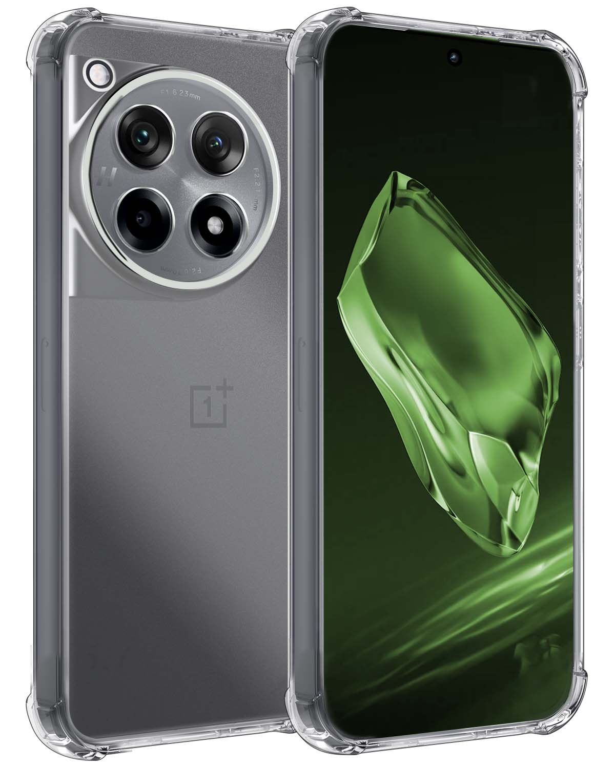 BASEY. Hoes Geschikt voor OnePlus 12R Hoesje Shock Proof Case Hoes Siliconen - Hoesje Geschikt voor OnePlus 12R Hoes Cover Shockproof - Transparant