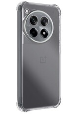 BASEY. Hoes Geschikt voor OnePlus 12R Hoesje Shock Proof Case Hoes Siliconen - Hoesje Geschikt voor OnePlus 12R Hoes Cover Shockproof - Transparant - 2 Stuks