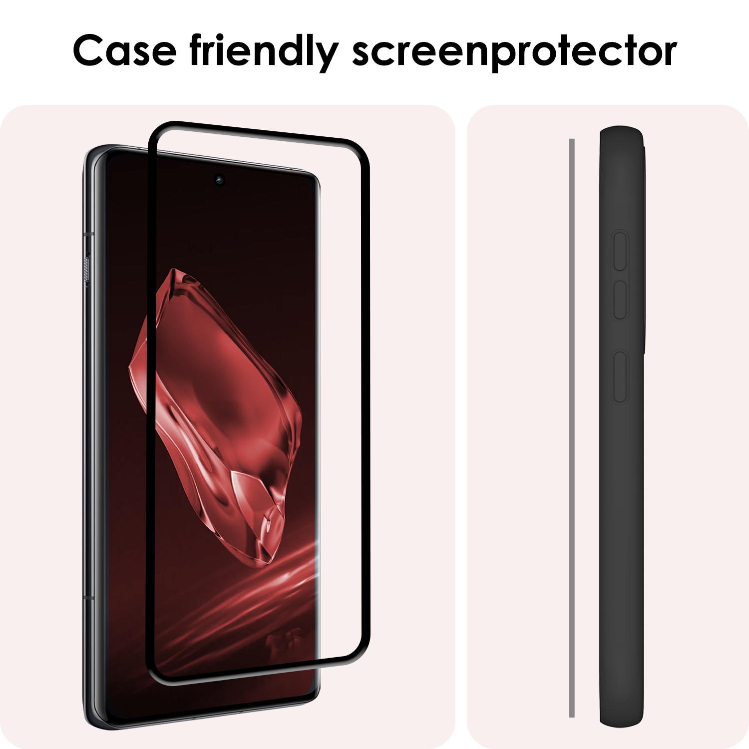 NoXx Screenprotector Geschikt voor OnePlus 12R Screenprotector Tempered Glass Gehard Glas Full Cover