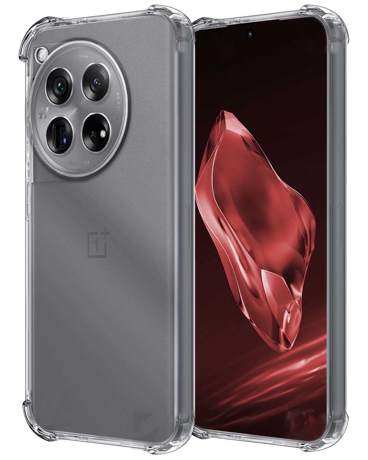 NoXx Hoes Geschikt voor OnePlus 12 Hoesje Siliconen Cover Shock Proof Back Case Shockproof Hoes - Transparant