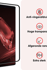 NoXx Screenprotector Geschikt voor OnePlus 12R Screenprotector Tempered Glass Gehard Glas Full Cover - 3x
