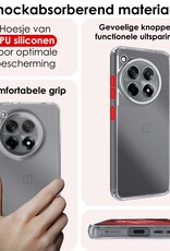 NoXx Hoes Geschikt voor OnePlus 12R Hoesje Cover Siliconen Back Case Hoes - Transparant