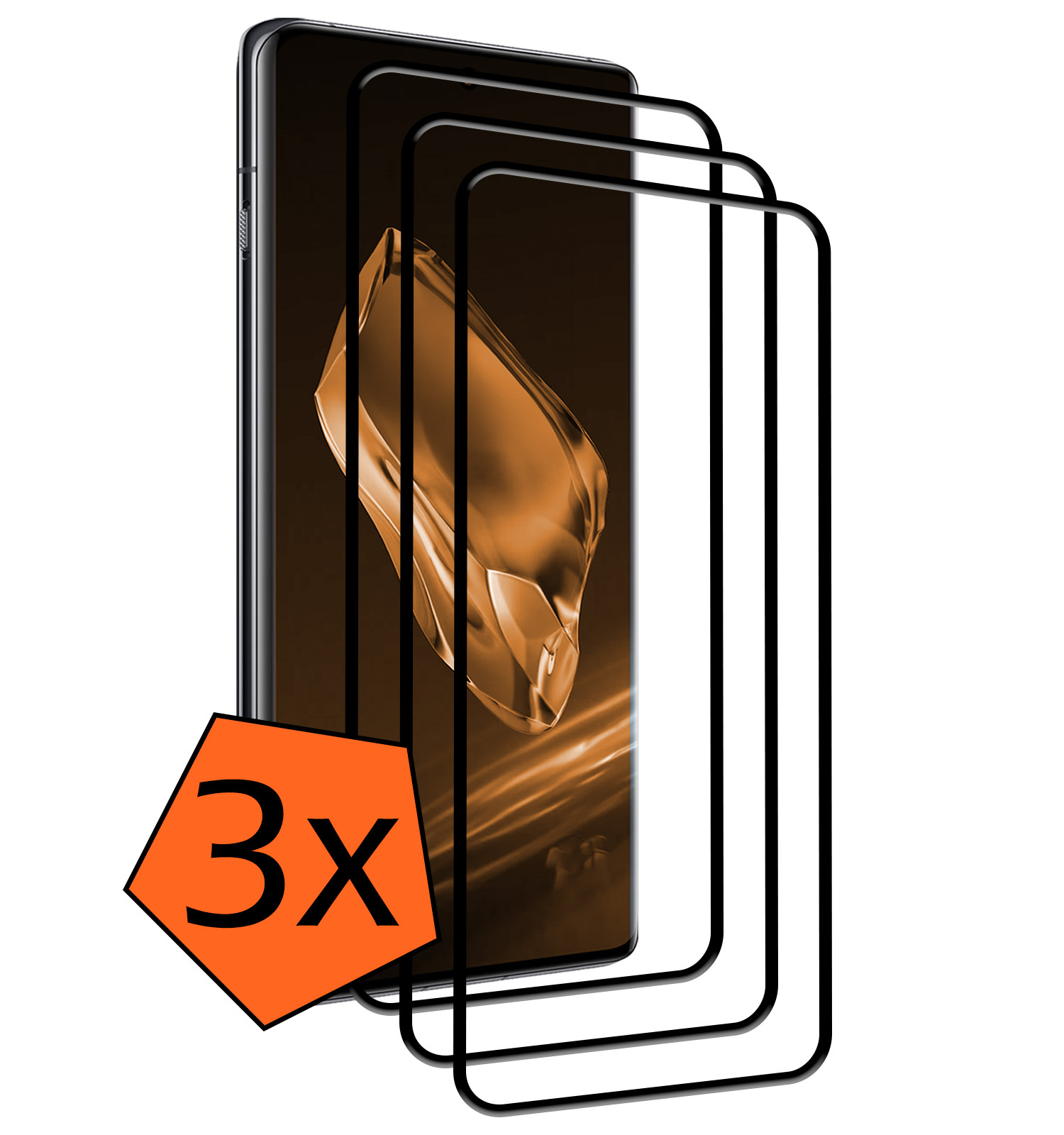 Nomfy Screenprotector Geschikt voor OnePlus 12 Screenprotector Bescherm Glas - Screenprotector Geschikt voor OnePlus 12 Screen Protector Tempered Glass Full Screen Full Cover - 3 PACK