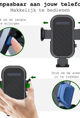 BASEY. Telefoonhouders Auto Ventilatie Rooster Auto Accessoires - Auto Telefoonhouder Universeel Verstelbaar Autohouder - Zwart