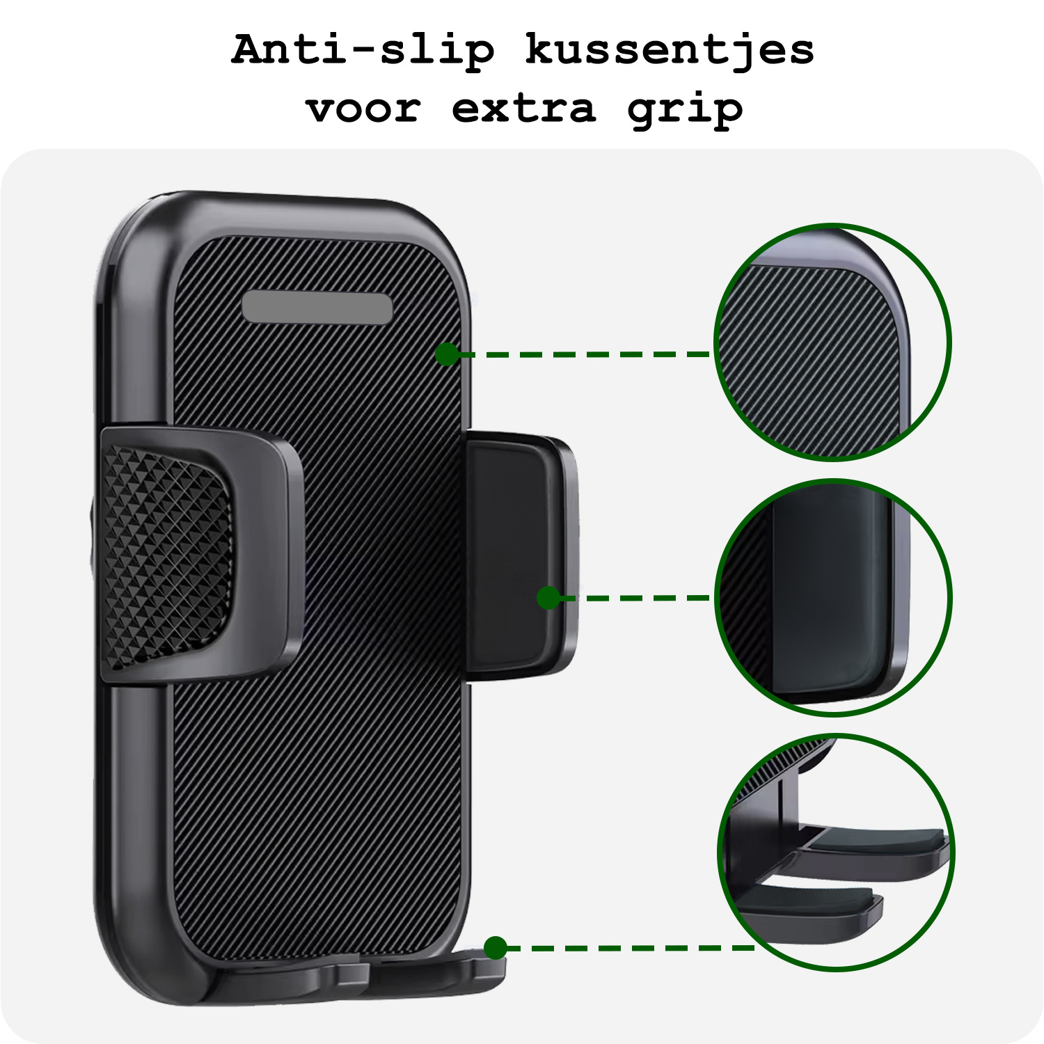 BASEY. Telefoonhouders Auto Ventilatie Rooster Auto Accessoires - Auto Telefoonhouder Universeel Verstelbaar Autohouder - Zwart