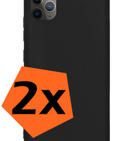 Nomfy Nomfy iPhone 12 Pro Max Hoesje Siliconen 2 PACK - Zwart