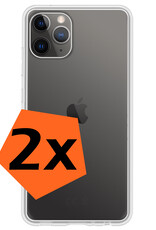 Nomfy Hoesje Geschikt voor iPhone 12 Pro Max Hoesje Siliconen Cover Case - Hoes Geschikt voor iPhone 12 Pro Max Hoes Back Case - 2-PACK - Transparant