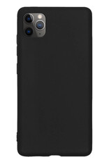 Nomfy Hoesje Geschikt voor iPhone 12 Pro Max Hoesje Siliconen Cover Case - Hoes Geschikt voor iPhone 12 Pro Max Hoes Back Case - Zwart