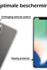 Nomfy Hoesje Geschikt voor iPhone 12 Pro Max Hoesje Siliconen Cover Case - Hoes Geschikt voor iPhone 12 Pro Max Hoes Back Case - Transparant