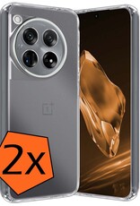 Nomfy Hoesje Geschikt voor OnePlus 12 Hoesje Siliconen Cover Case - Hoes Geschikt voor OnePlus 12 Hoes Back Case - 2-PACK - Transparant