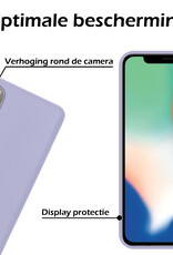 Nomfy Hoesje Geschikt voor iPhone 12 Pro Hoesje Siliconen Cover Case - Hoes Geschikt voor iPhone 12 Pro Hoes Back Case - 2-PACK - Lila