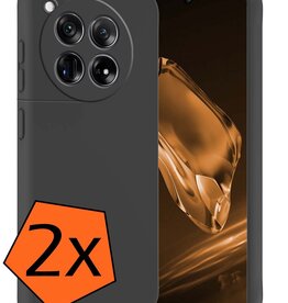Nomfy Nomfy OnePlus 12 Hoesje Siliconen - Zwart - 2 PACK