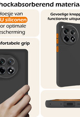 Nomfy Hoesje Geschikt voor OnePlus 12 Hoesje Siliconen Cover Case - Hoes Geschikt voor OnePlus 12 Hoes Back Case - 2-PACK - Zwart