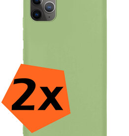 Nomfy Nomfy iPhone 12 Pro Hoesje Siliconen 2 PACK - Groen