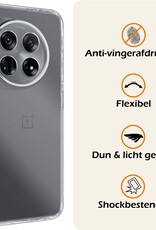 Nomfy Hoesje Geschikt voor OnePlus 12 Hoesje Siliconen Cover Case Met Screenprotector - Hoes Geschikt voor OnePlus 12 Hoes Back Case - Transparant