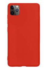 Nomfy Hoesje Geschikt voor iPhone 12 Pro Hoesje Siliconen Cover Case - Hoes Geschikt voor iPhone 12 Pro Hoes Back Case - Rood