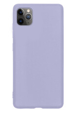 Nomfy Hoesje Geschikt voor iPhone 12 Pro Hoesje Siliconen Cover Case - Hoes Geschikt voor iPhone 12 Pro Hoes Back Case - Lila