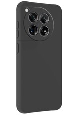 Nomfy Hoesje Geschikt voor OnePlus 12 Hoesje Siliconen Cover Case Met 2x Screenprotector - Hoes Geschikt voor OnePlus 12 Hoes Back Case - Zwart