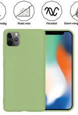 Nomfy Hoesje Geschikt voor iPhone 12 Pro Hoesje Siliconen Cover Case - Hoes Geschikt voor iPhone 12 Pro Hoes Back Case - Groen