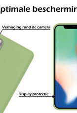 Nomfy Hoesje Geschikt voor iPhone 12 Pro Hoesje Siliconen Cover Case - Hoes Geschikt voor iPhone 12 Pro Hoes Back Case - Groen