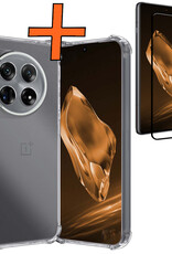 Nomfy Hoesje Geschikt voor OnePlus 12 Hoesje Shock Proof Cover Case Shockproof Met Screenprotector - Hoes Geschikt voor OnePlus 12 Hoes Siliconen Back Case - Transparant