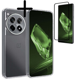 BASEY. BASEY. OnePlus 12R Hoesje Siliconen Met Screenprotector - Transparant