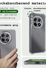 BASEY. Hoes Geschikt voor OnePlus 12R Hoesje Shock Proof Case Hoes Siliconen Met 2x Screenprotector - Hoesje Geschikt voor OnePlus 12R Hoes Cover Shockproof - Transparant