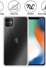 Nomfy Hoesje Geschikt voor iPhone 12 Hoesje Siliconen Cover Case - Hoes Geschikt voor iPhone 12 Hoes Back Case - 2-PACK - Transparant