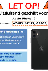 Nomfy Hoesje Geschikt voor iPhone 12 Hoesje Siliconen Cover Case - Hoes Geschikt voor iPhone 12 Hoes Back Case - 2-PACK - Rood