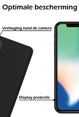 Nomfy Hoesje Geschikt voor iPhone 12 Hoesje Siliconen Cover Case - Hoes Geschikt voor iPhone 12 Hoes Back Case - Zwart