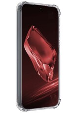 NoXx Hoes Geschikt voor OnePlus 12R Hoesje Siliconen Cover Shock Proof Back Case Shockproof Hoes Met Screenprotector - Transparant