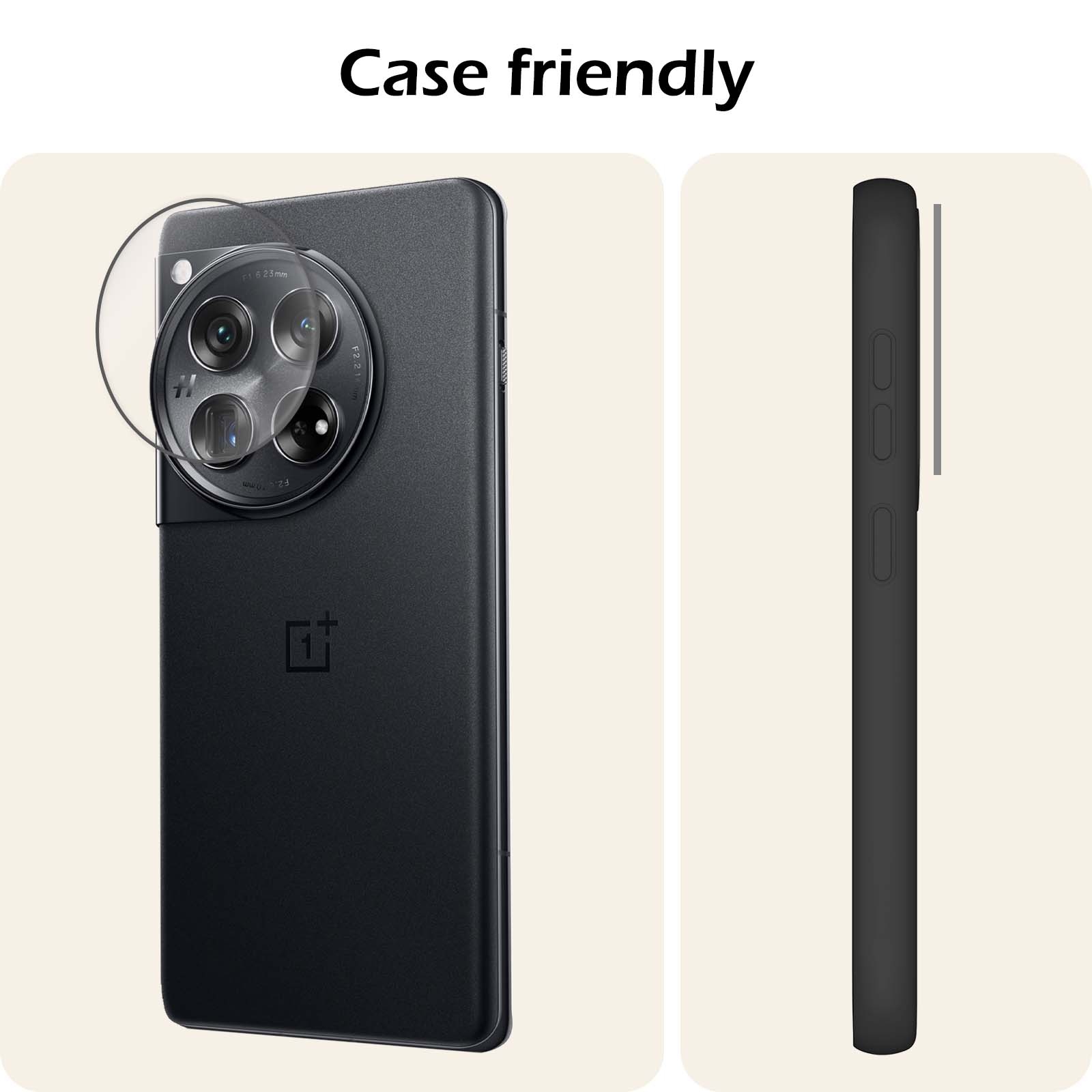 Nomfy Screenprotector Geschikt voor OnePlus 12R Camera Screen Protector Beschermglas - Screenprotector Geschikt voor OnePlus 12R Camera Screenprotector Tempered Glass - 2 PACK