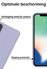 Nomfy Hoesje Geschikt voor iPhone 12 Mini Hoesje Siliconen Cover Case - Hoes Geschikt voor iPhone 12 Mini Hoes Back Case - 2-PACK - Lila