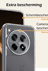 Nomfy Hoesje Geschikt voor OnePlus 12R Hoesje Siliconen Cover Case - Hoes Geschikt voor OnePlus 12R Hoes Back Case - Transparant