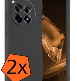 Nomfy Nomfy OnePlus 12R Hoesje Siliconen - Zwart - 2 PACK