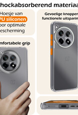 Nomfy Hoesje Geschikt voor OnePlus 12R Hoesje Siliconen Cover Case Met Screenprotector - Hoes Geschikt voor OnePlus 12R Hoes Back Case - Transparant