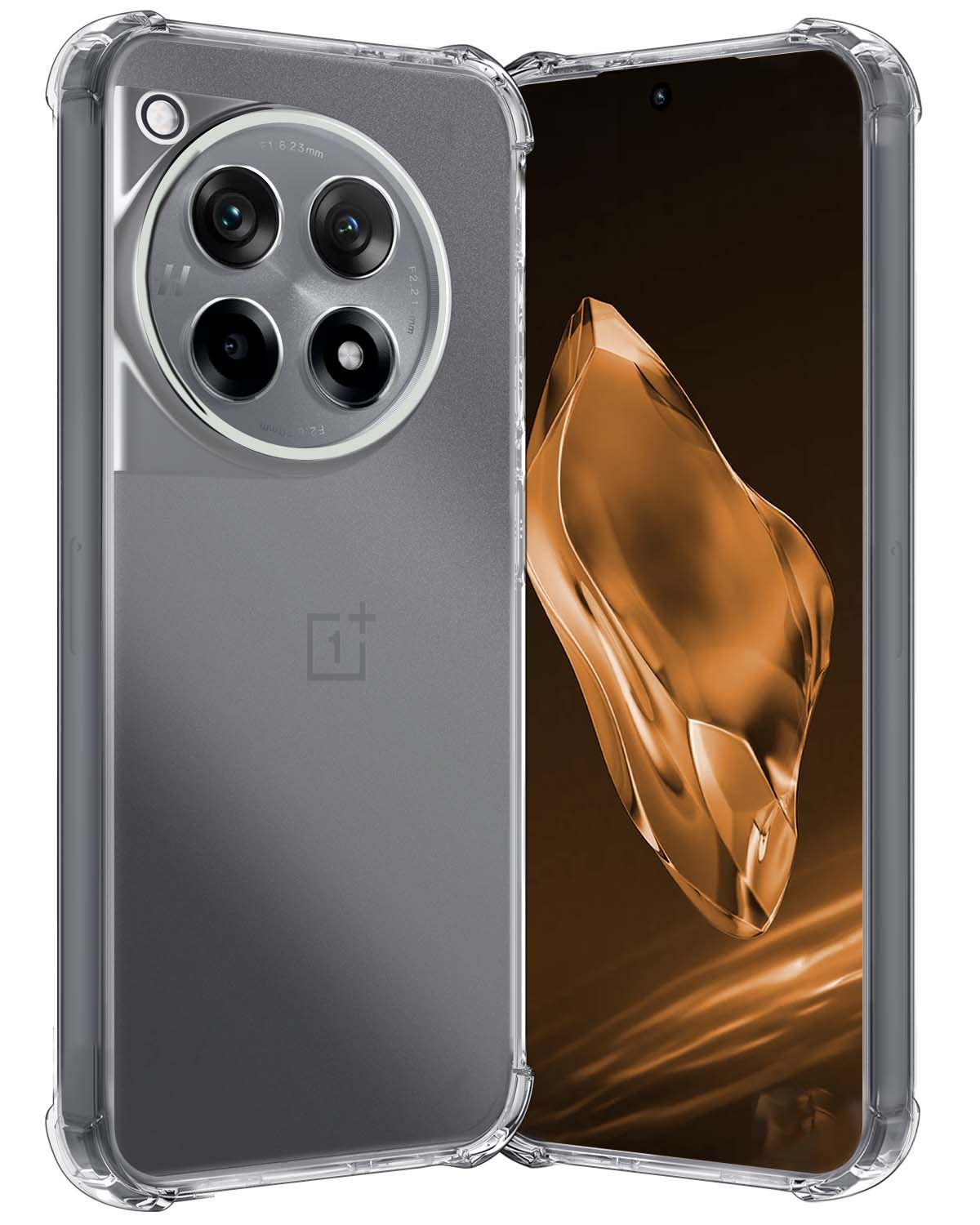 Nomfy Hoesje Geschikt voor OnePlus 12R Hoesje Shock Proof Cover Case Shockproof - Hoes Geschikt voor OnePlus 12R Hoes Siliconen Back Case - Transparant