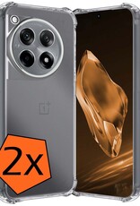 Nomfy Hoesje Geschikt voor OnePlus 12R Hoesje Shock Proof Cover Case Shockproof - Hoes Geschikt voor OnePlus 12R Hoes Siliconen Back Case - Transparant - 2 PACK