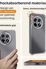 Nomfy Hoesje Geschikt voor OnePlus 12R Hoesje Shock Proof Cover Case Shockproof Met 2x Screenprotector - Hoes Geschikt voor OnePlus 12R Hoes Siliconen Back Case - Transparant