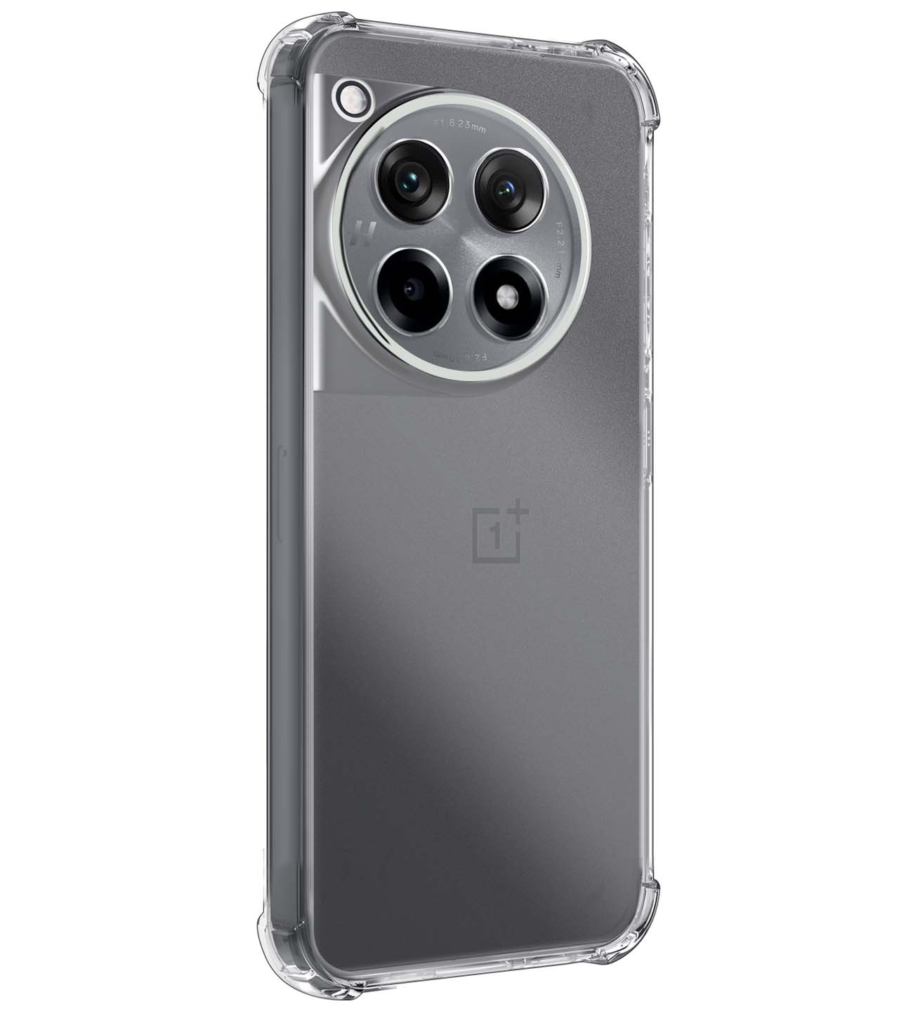 Nomfy Hoesje Geschikt voor OnePlus 12R Hoesje Shock Proof Cover Case Shockproof Met 2x Screenprotector - Hoes Geschikt voor OnePlus 12R Hoes Siliconen Back Case - Transparant