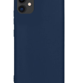 Nomfy Nomfy iPhone 12 Mini Hoesje Siliconen - Donker Blauw