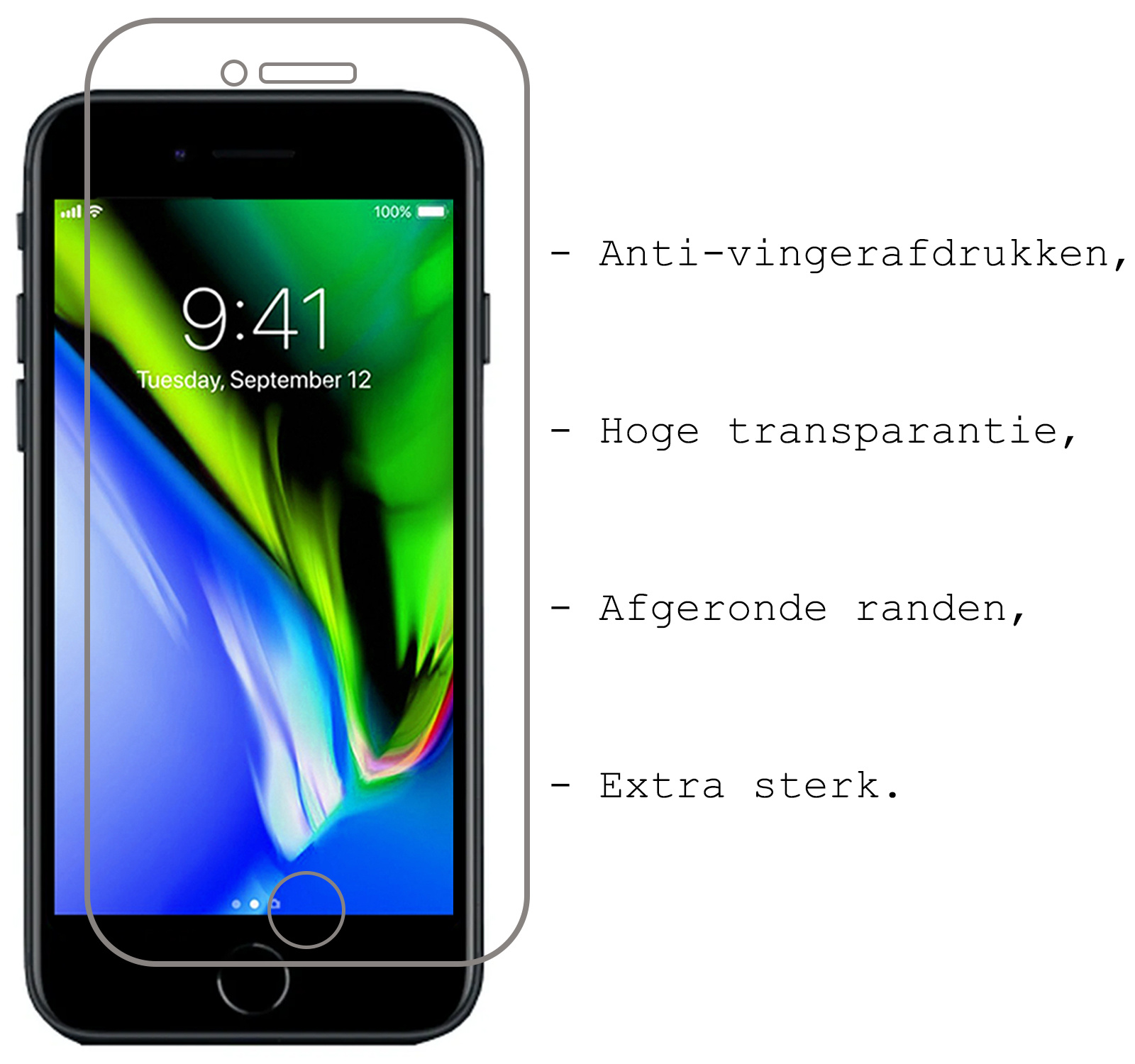 BASEY. Screenprotector Geschikt voor iPhone 6 Screenprotector Tempered Glass - Screenprotector Geschikt voor iPhone 6 Beschermglas Screen Protector Glas - 3 Stuks