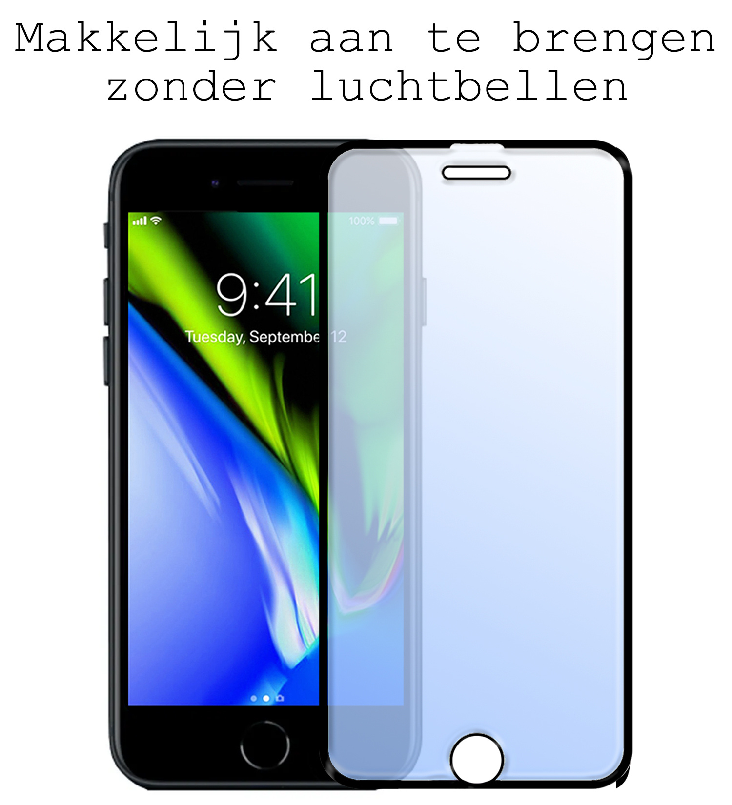BASEY. Screenprotector Geschikt voor iPhone 6s Screenprotector Beschermglas Full Cover - Screenprotector Geschikt voor iPhone 6s Screen Protector Full Cover - 2 Stuks