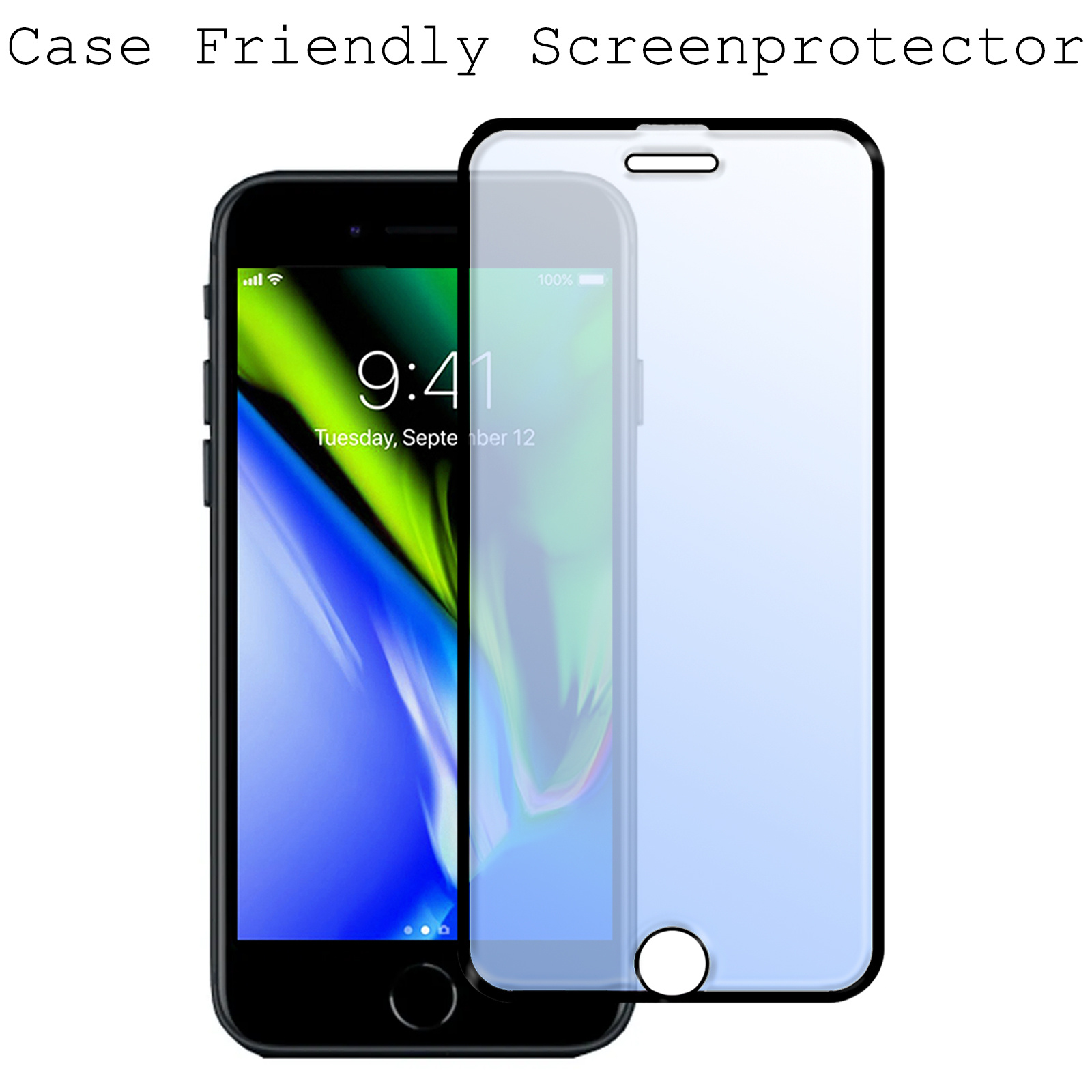 BASEY. Screenprotector Geschikt voor iPhone 6s Screenprotector Beschermglas Full Cover - Screenprotector Geschikt voor iPhone 6s Screen Protector Full Cover - 2 Stuks