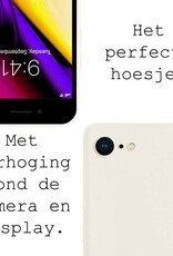 Nomfy Hoesje Geschikt voor iPhone SE 2020 Hoesje Siliconen Cover Case - Hoes Geschikt voor iPhone SE (2020) Hoes Back Case - Wit