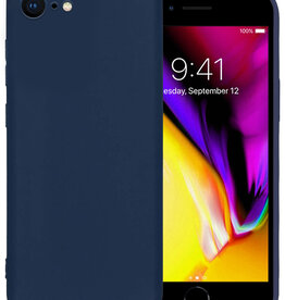 Nomfy Nomfy iPhone SE 2020 Hoesje Siliconen - Donker Blauw