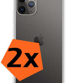Nomfy Nomfy iPhone 11 Pro Max Hoesje Siliconen 2 PACK - Transparant