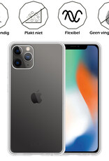 Nomfy Hoesje Geschikt voor iPhone 11 Pro Max Hoesje Siliconen Cover Case - Hoes Geschikt voor iPhone 11 Pro Max Hoes Back Case - Transparant