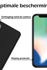 Nomfy Hoesje Geschikt voor iPhone 11 Pro Hoesje Siliconen Cover Case - Hoes Geschikt voor iPhone 11 Pro Hoes Back Case - 2-PACK - Zwart